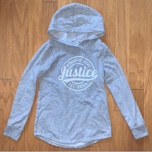 GIRLS Gray Justice hoodie